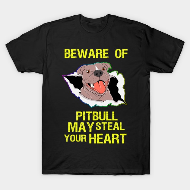 Pitbull Gift Pit Bull Terrier Product T-Shirt by Linco